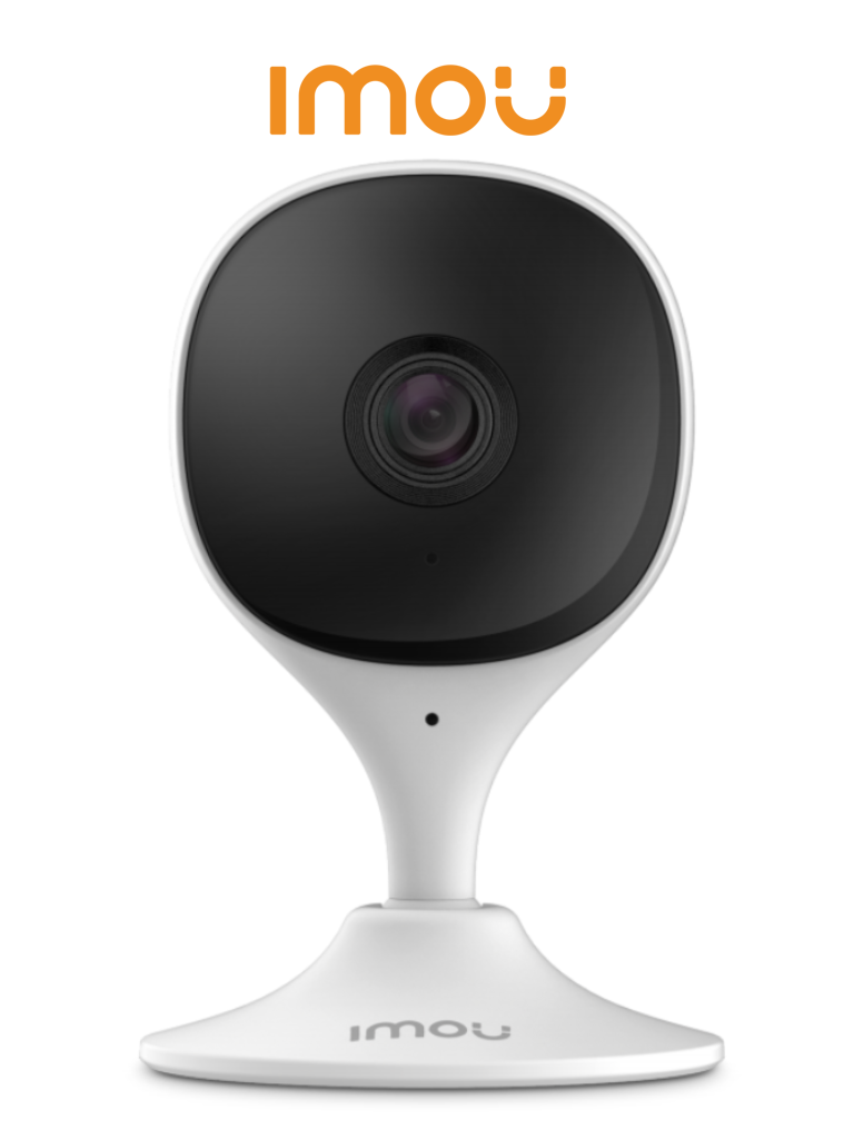 Cámara WiFi de 2MP con micrófono integrado, detección de humanos, visión nocturna IR de 10m, alarmas de eventos y sonido anormal, y ranura para MicroSD.