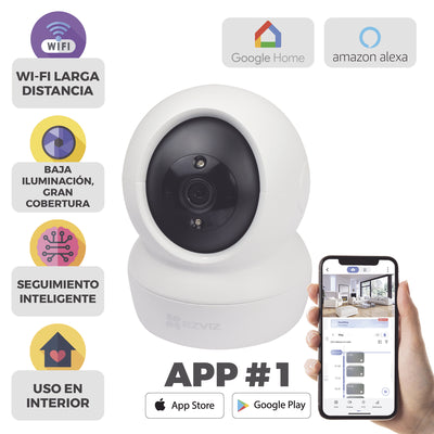 Mini Cámara IP PT 2 Megapíxel / Wi-Fi / Seguimiento Inteligente / Audio de Dos Vías / Notificación Push / Ranura para Memoria / Uso en Interior