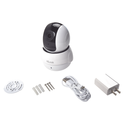 Mini Domo PT IP 2 Megapixel / Lente 2 mm / 10 mts IR / WiFi / Compatible con Hik-Connect / Uso Residencial / Audio de Dos Vías / Memoria Micro SD / H.265+